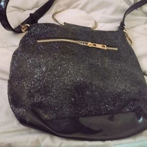 Black sparkly purse
